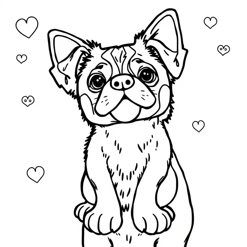 coloring page of a dog