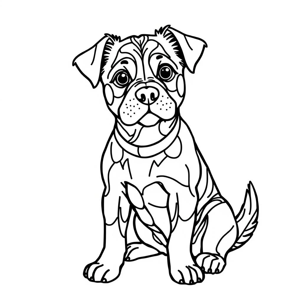 coloring page of a dog