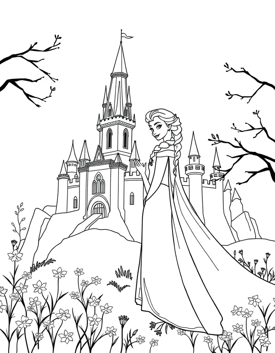 Elsa and the castle