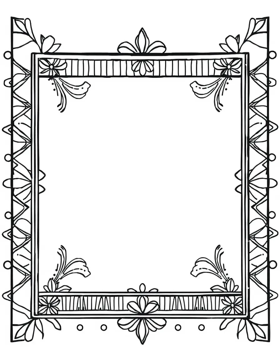 Frame within frame design with different pattern styles in each layer
