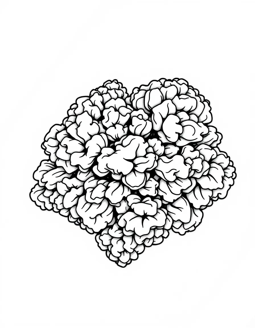 Cruffle clusters with Echoism pattern creating shadow effects