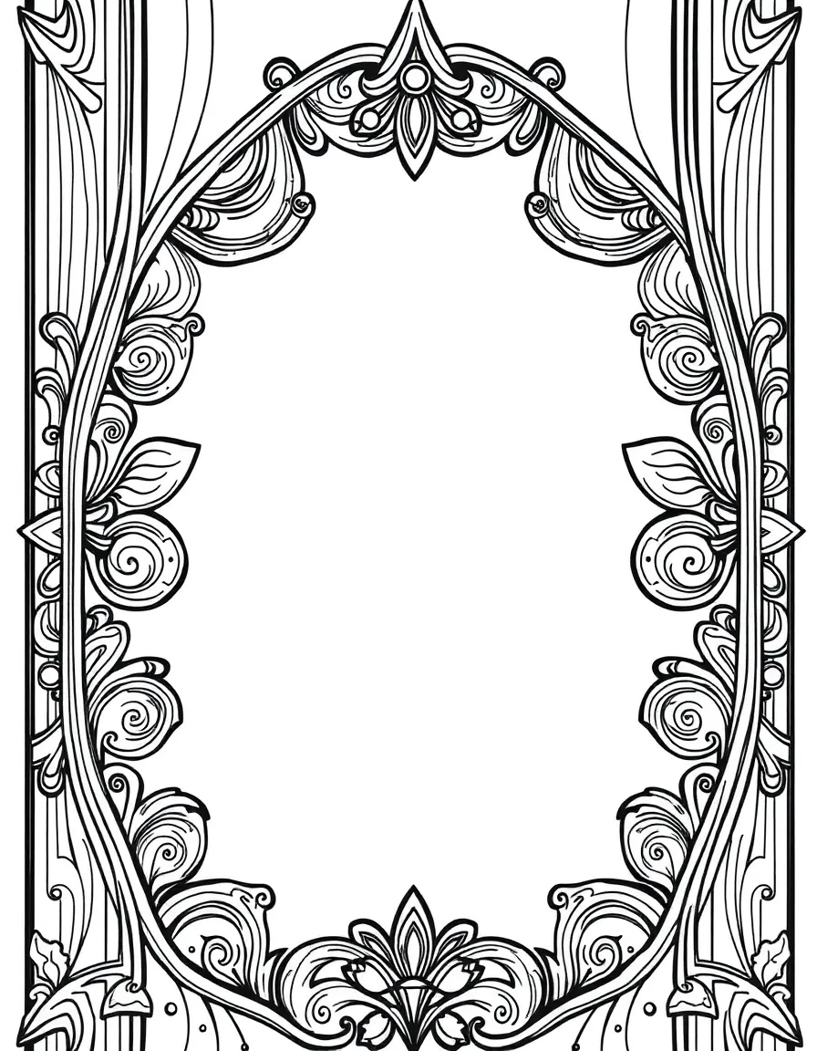 Double-line border with intricate pattern work between lines