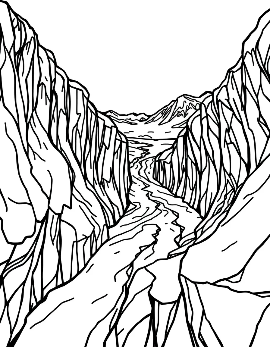 Glacier pattern with ice flow details and crevasse textures