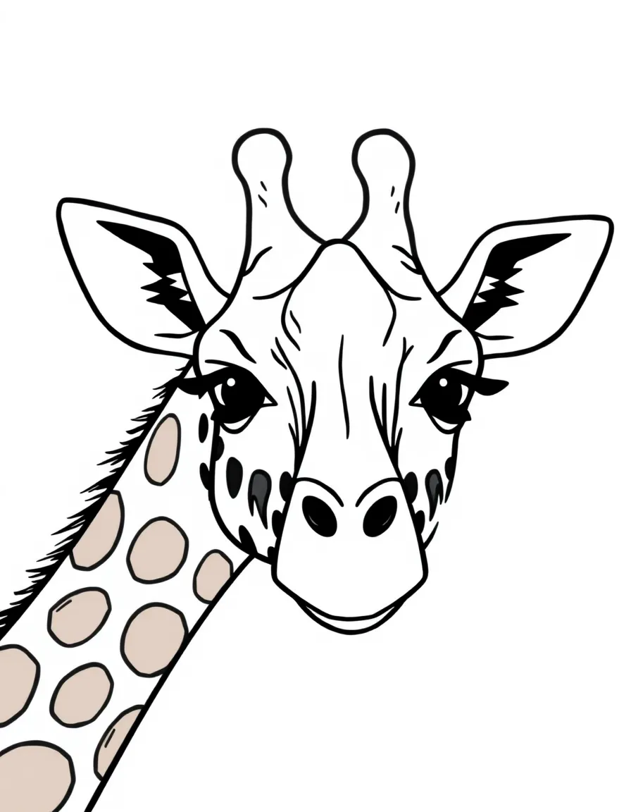 Pattern giraffe with unique spot designs
