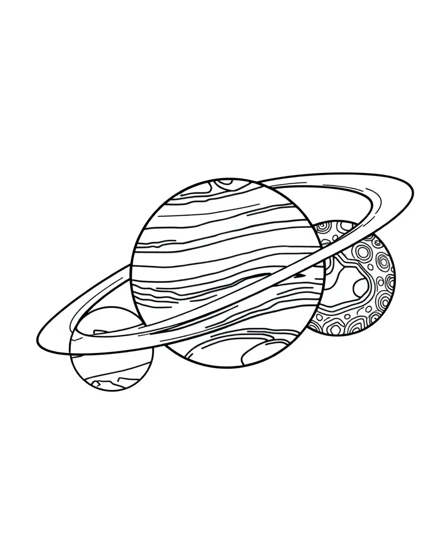 Solar system with unique pattern work for each planet