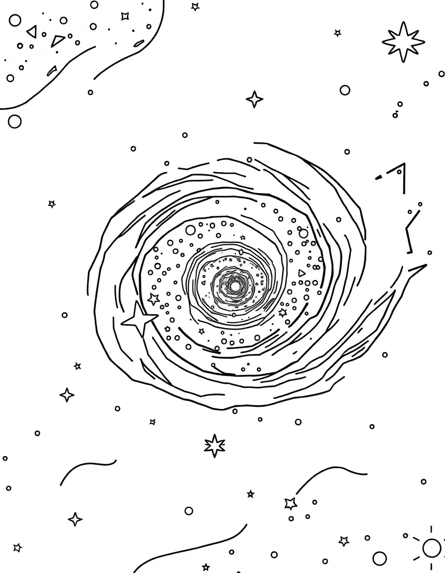 Pattern galaxy spiral with star cluster details
