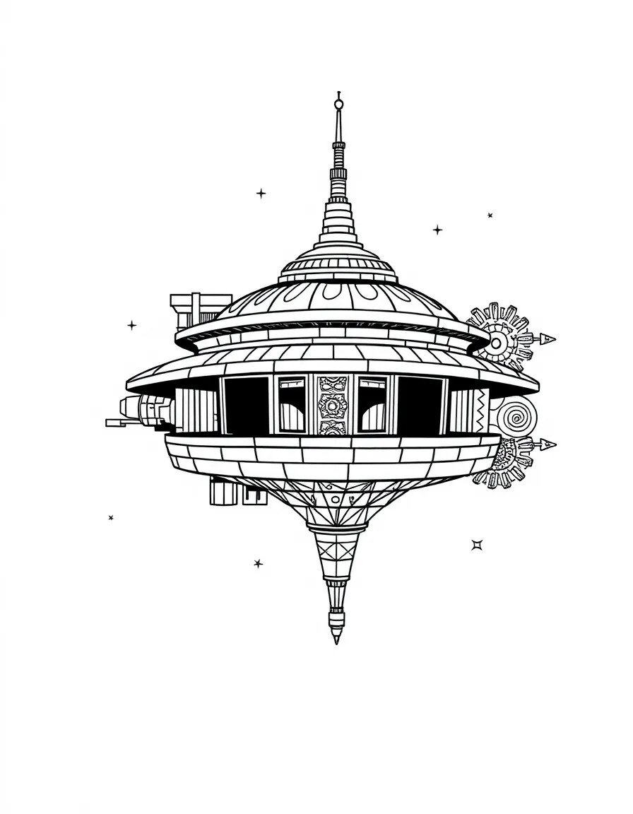 Zentangle space station with modular pattern elements