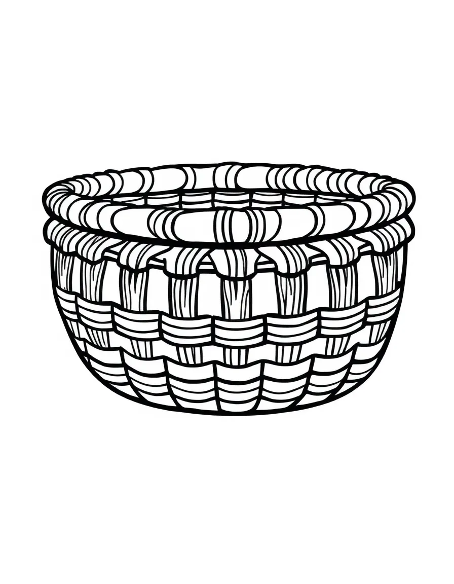 Pattern basket with weaving texture details