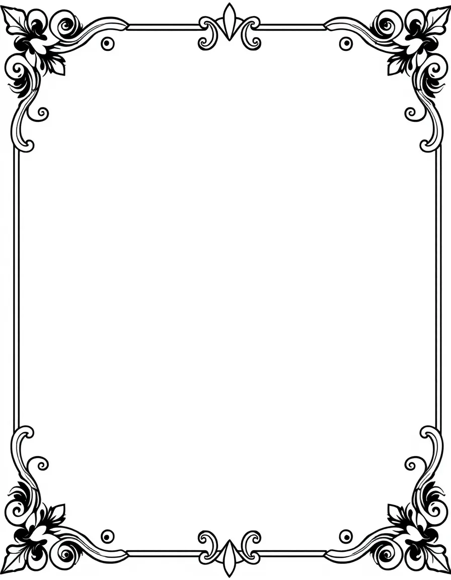 Pattern picture frame with decorative corner elements