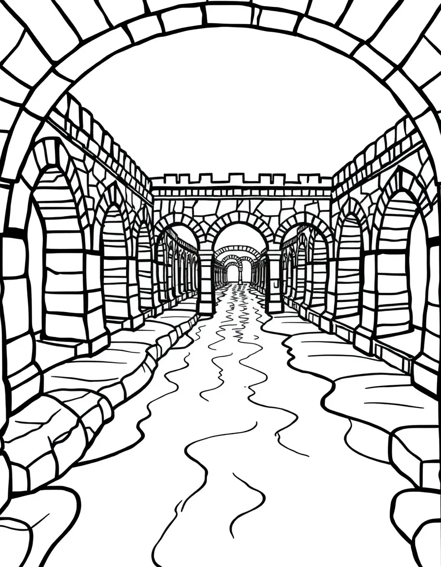 Pattern aqueduct with arch and channel elements