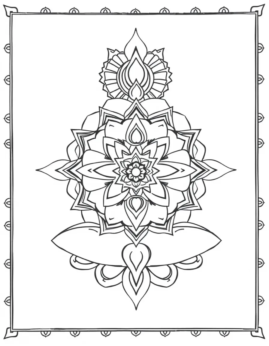 Abstract chakra symbols with energy pattern details