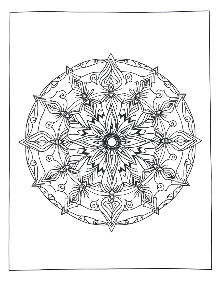 Zentangle medicine wheel with directional patterns