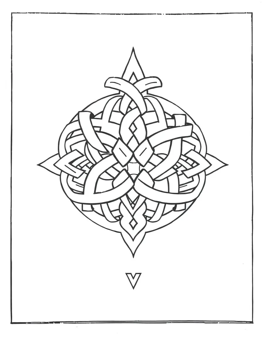 Zentangle Celtic knotwork with interlacing patterns