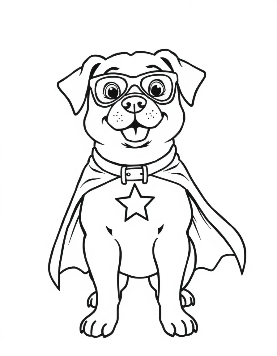A dog wearing a superhero cape, ready to save the day.