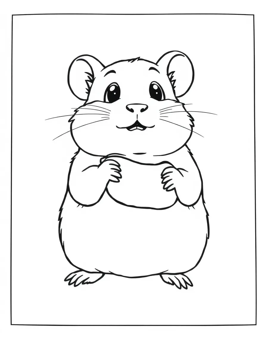 A tiny hamster holding a peanut.