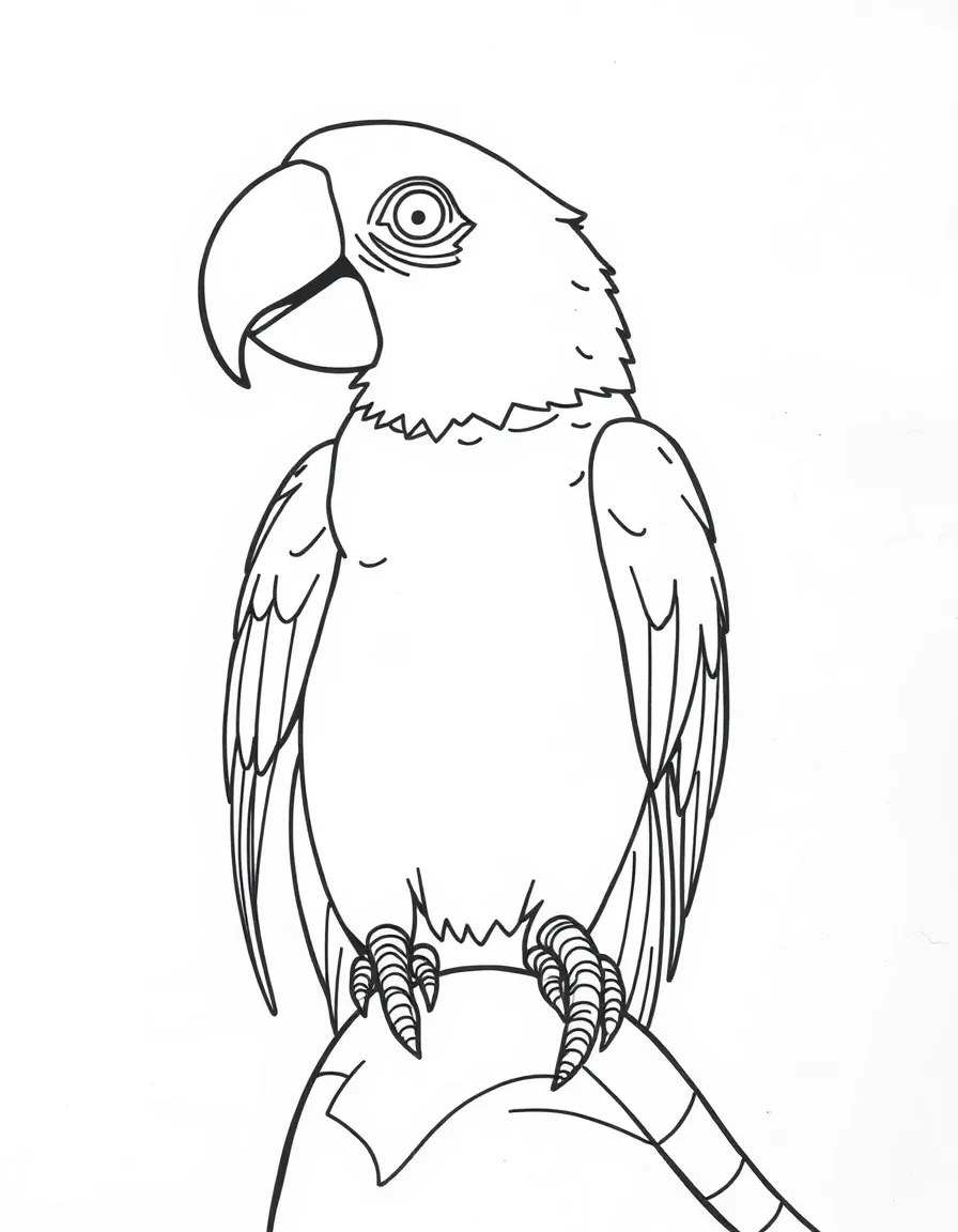 A parrot sitting on a pirate’s shoulder.