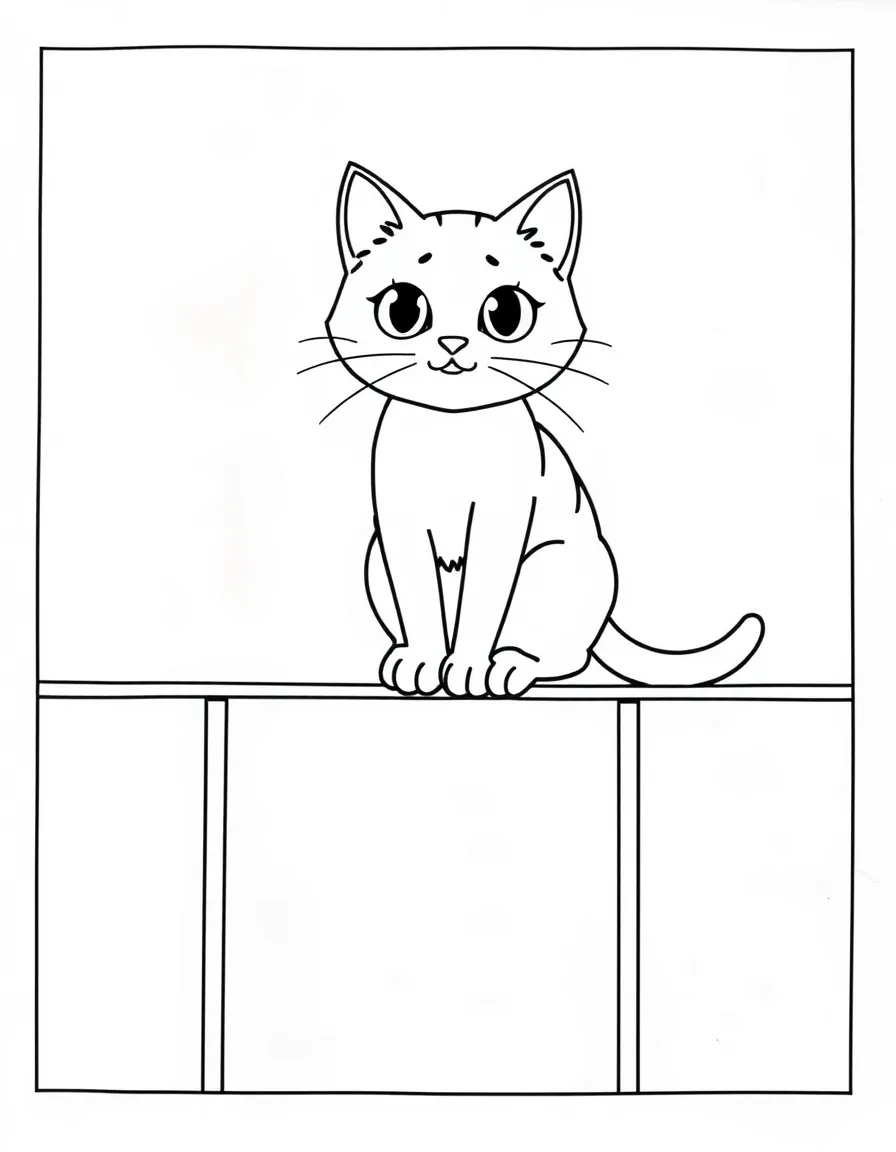 A cat balancing on a thin railing.