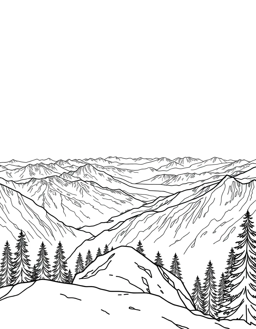 Panoramic view from mountain summit
