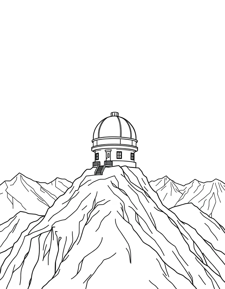 Mountain observatory perched on highest peak