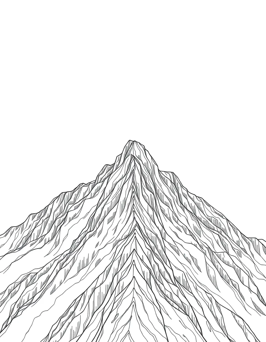 Birds-eye view of mountain summit