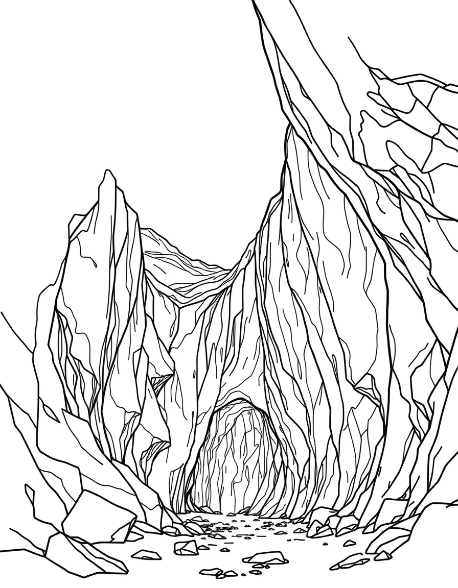 Ice caves within mountain glacier