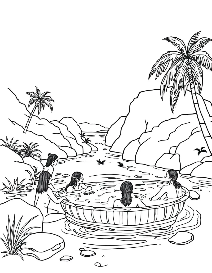 Traditional river baths in sacred Indian river