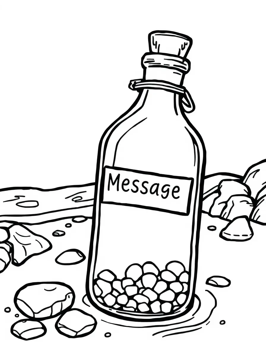 Message in bottle washed up on shore