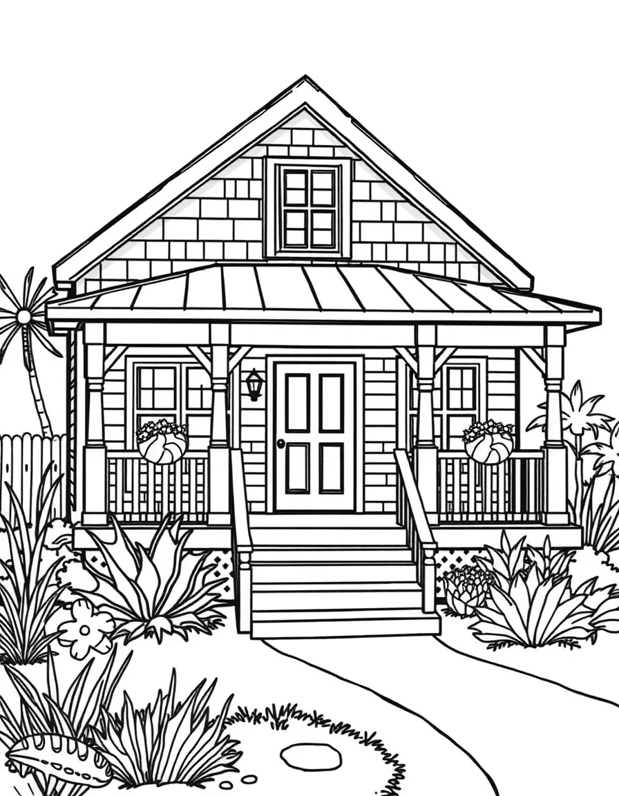 Beach cottage with wrap-around porch