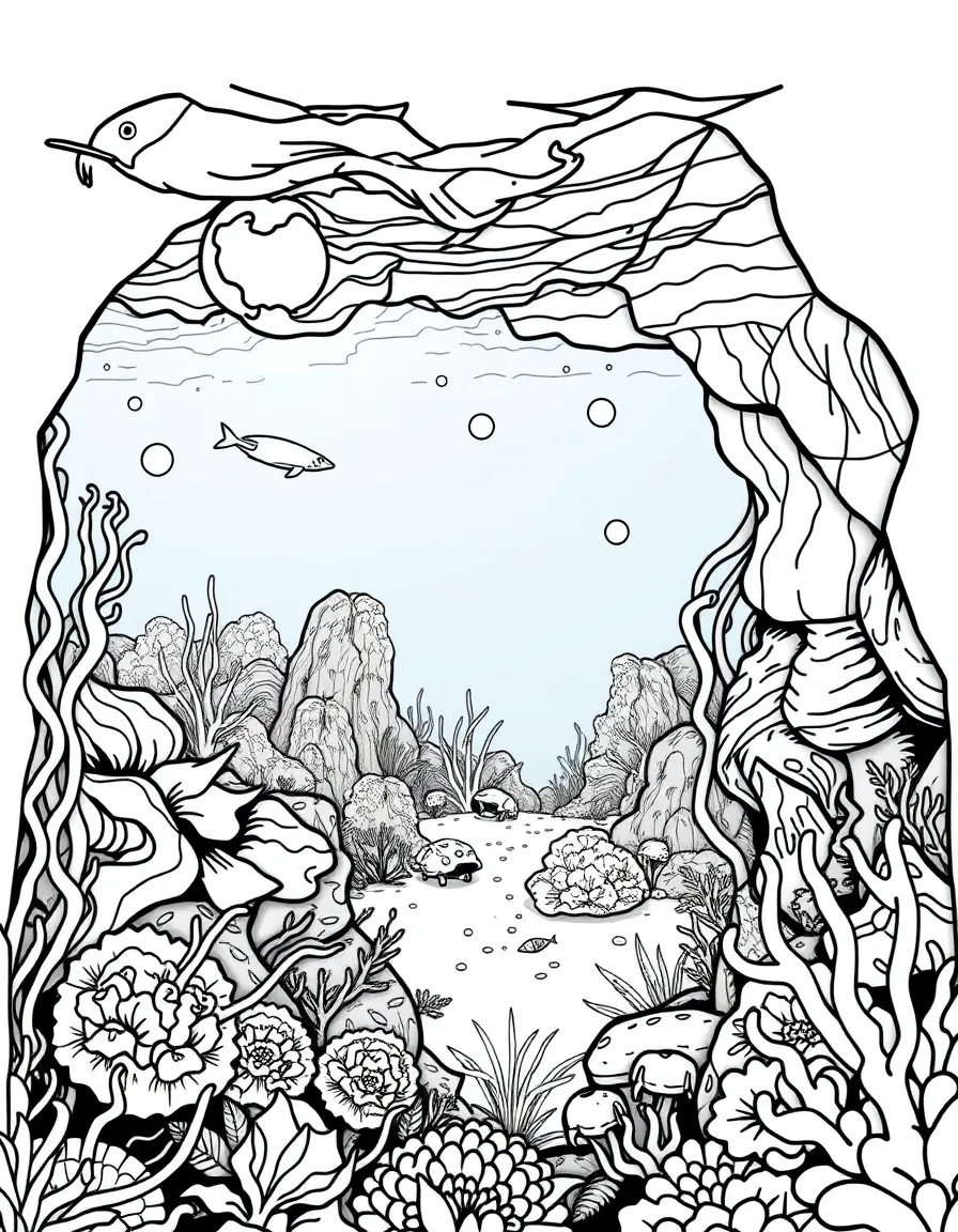 Undersea kingdom visible through crystal water
