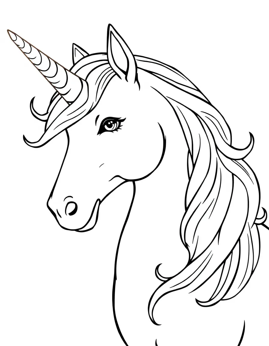 A unicorn whose horn glows with magical energy