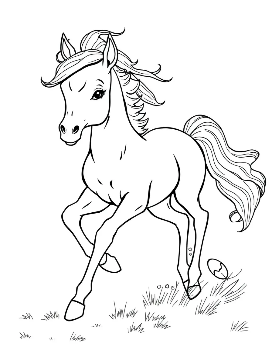 A centaur foal learning to run beside its parent
