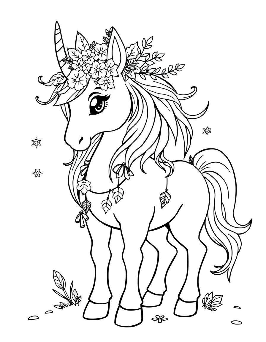 A centaur with seasonal decorations reflecting spring/summer/fall/winter