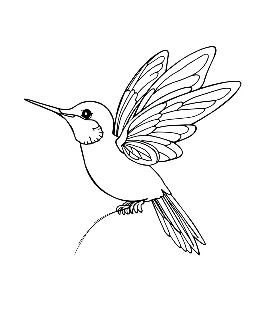 A fairy riding a hummingbird as a mount