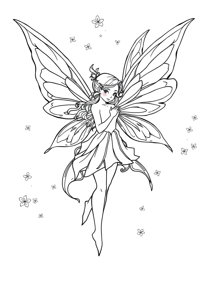 A fairy whose wings change color depending on mood