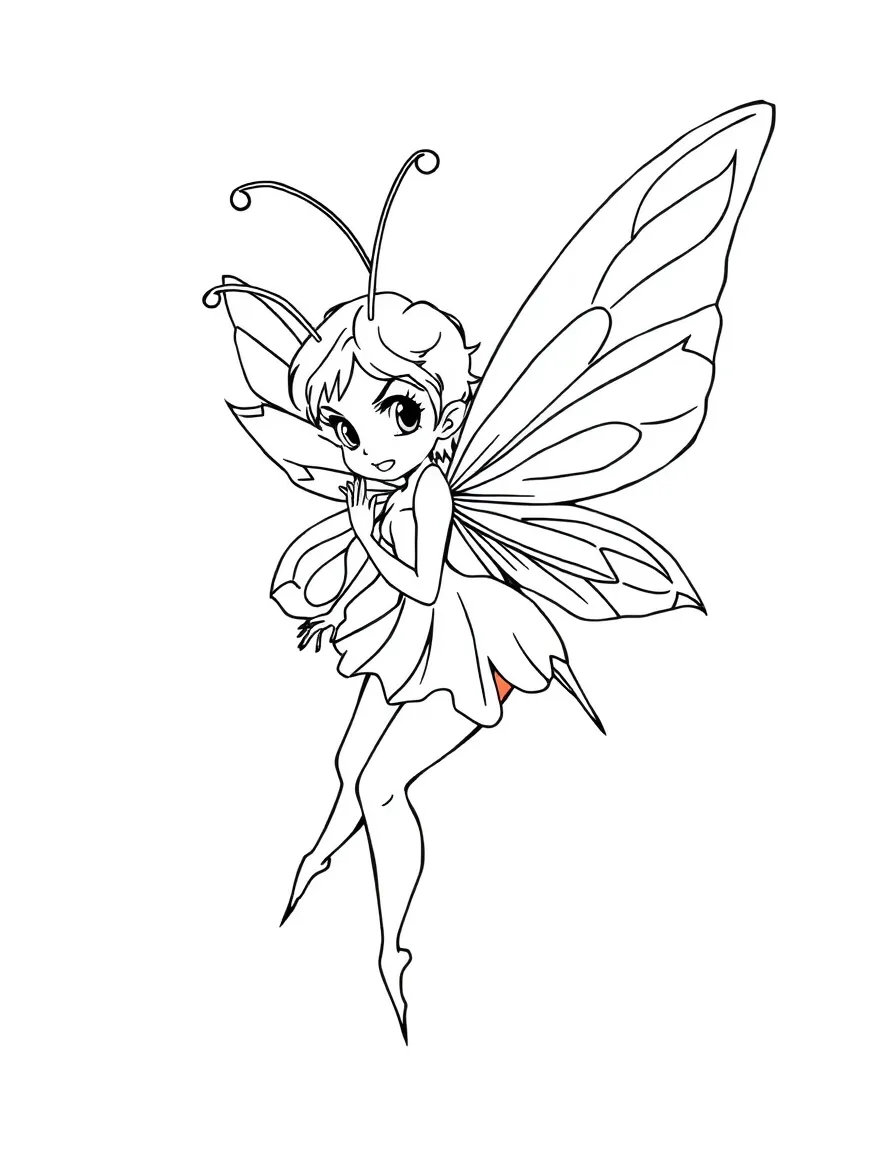 A fairy with antenna and more insect-like features