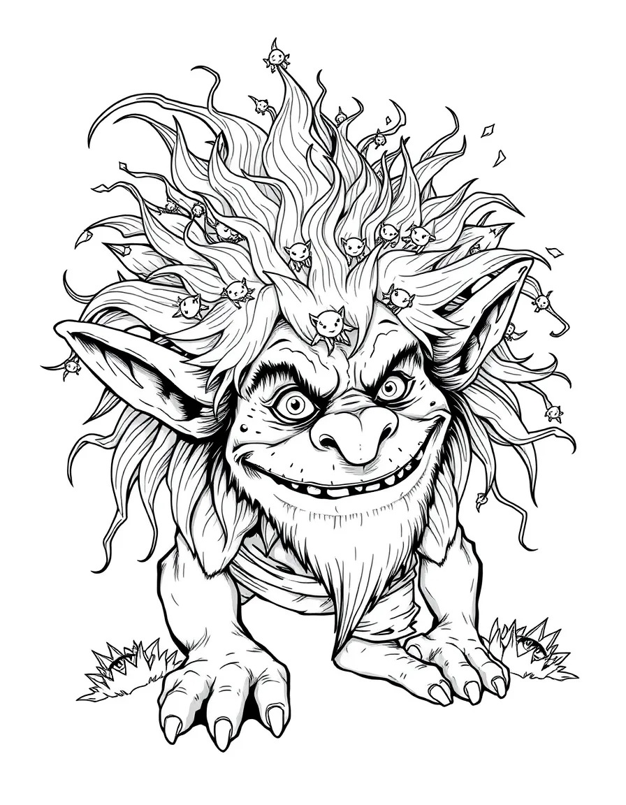 A troll whose hair is alive with small creatures