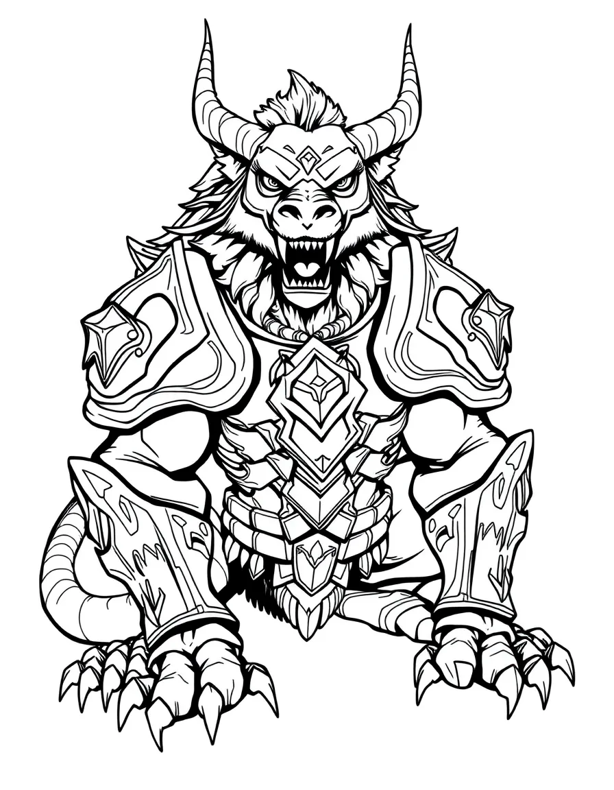 Cerberus with armor plates protecting vital areas
