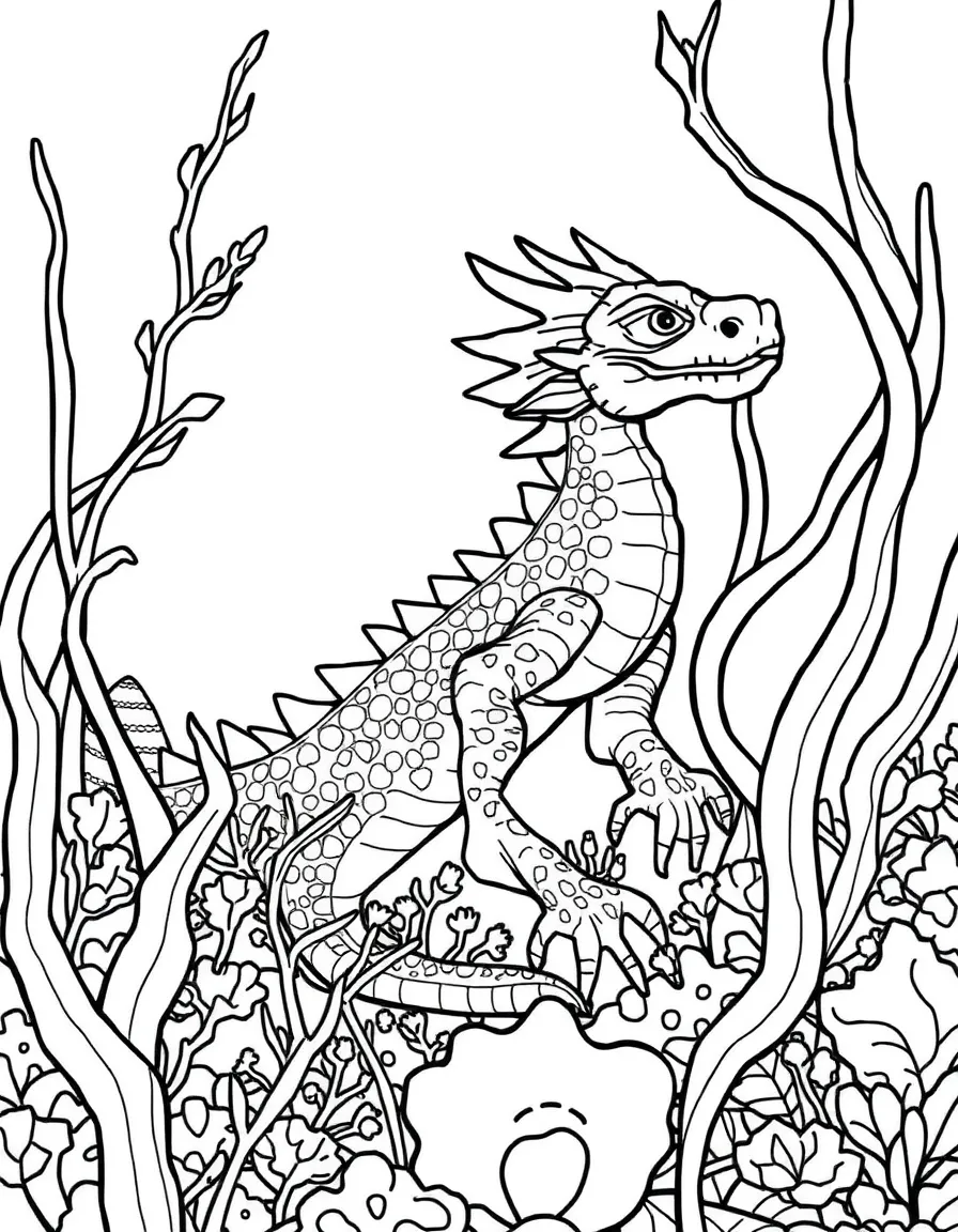 A sea dragon camouflaged among seaweed near a temperate reef