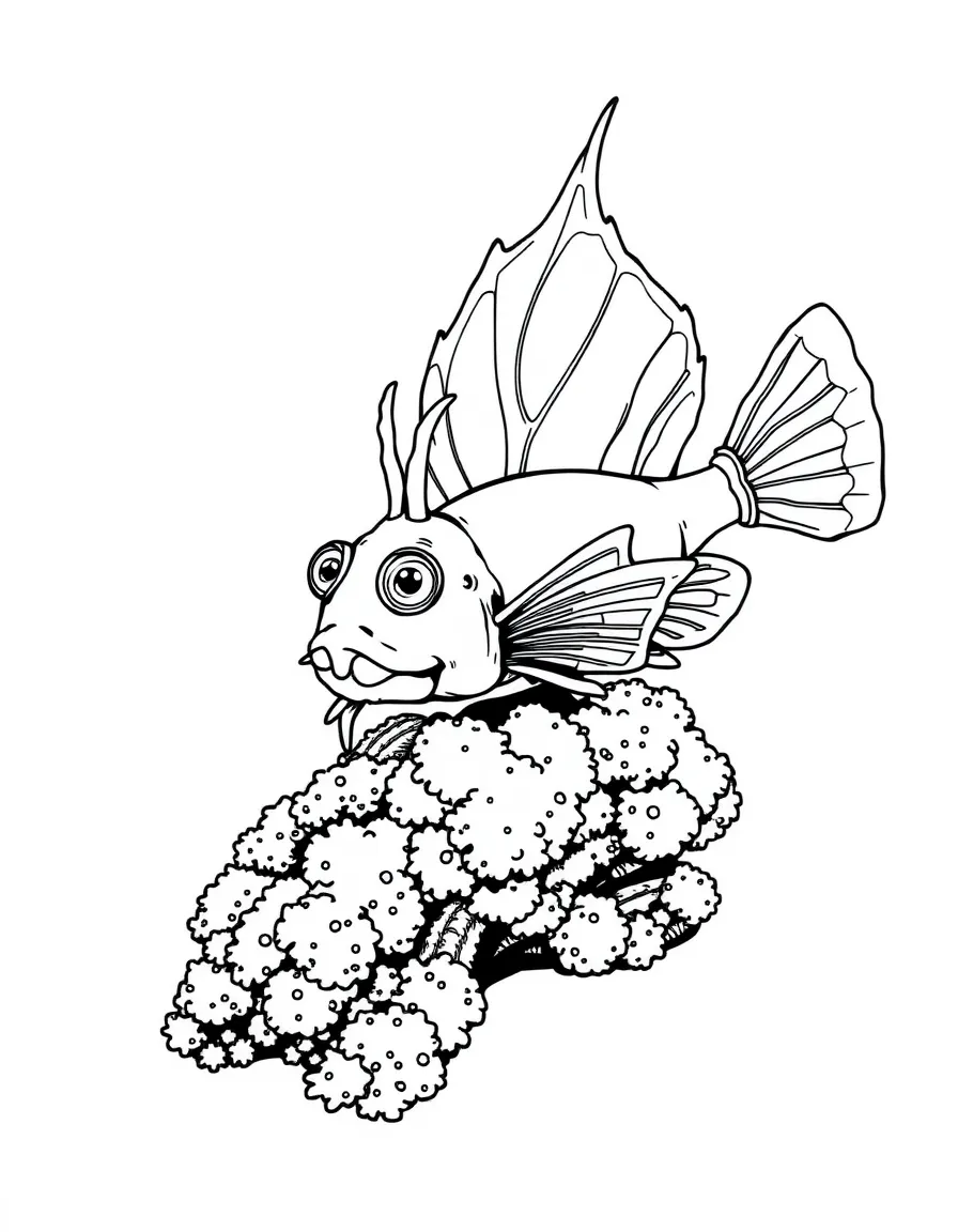 A leaf scorpionfish disguised as a piece of algae-covered reef debris