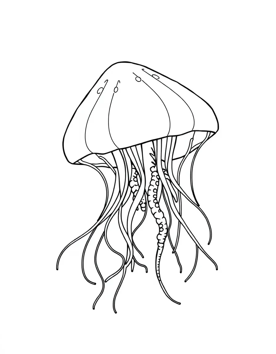 A box jellyfish propelling itself with purpose, unlike typical jellyfish drift