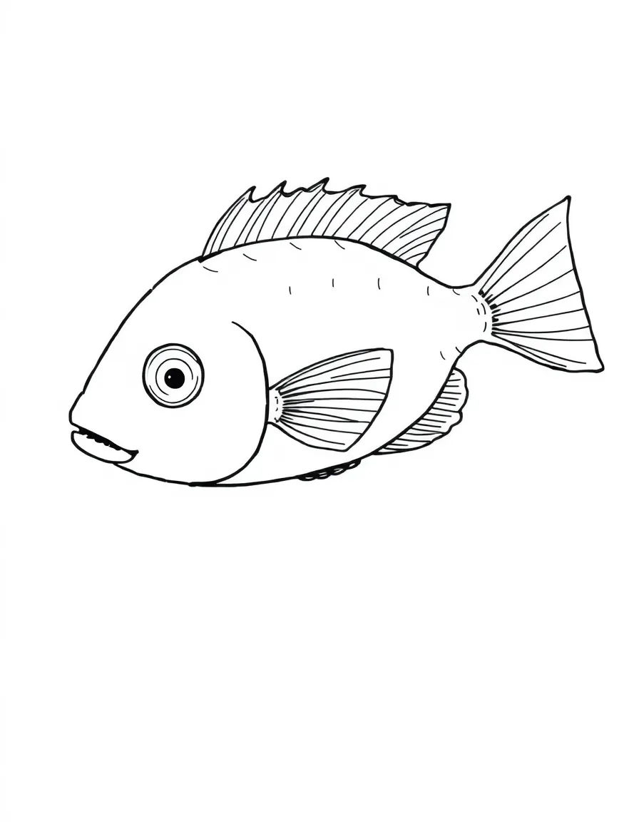 A larval fish in its transparent phase before settling on the reef