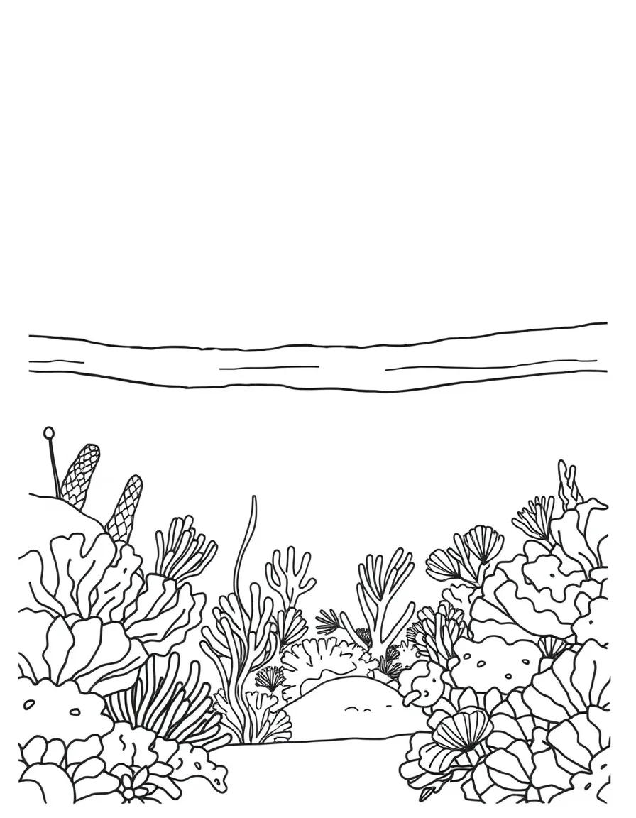 A reef showing zonation changes from shallow to deep water environments