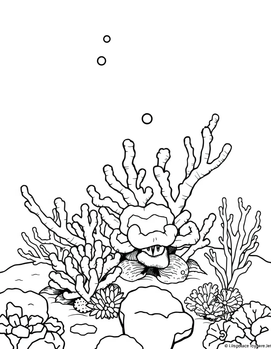 A coral nursery with different species being grown for transplantation