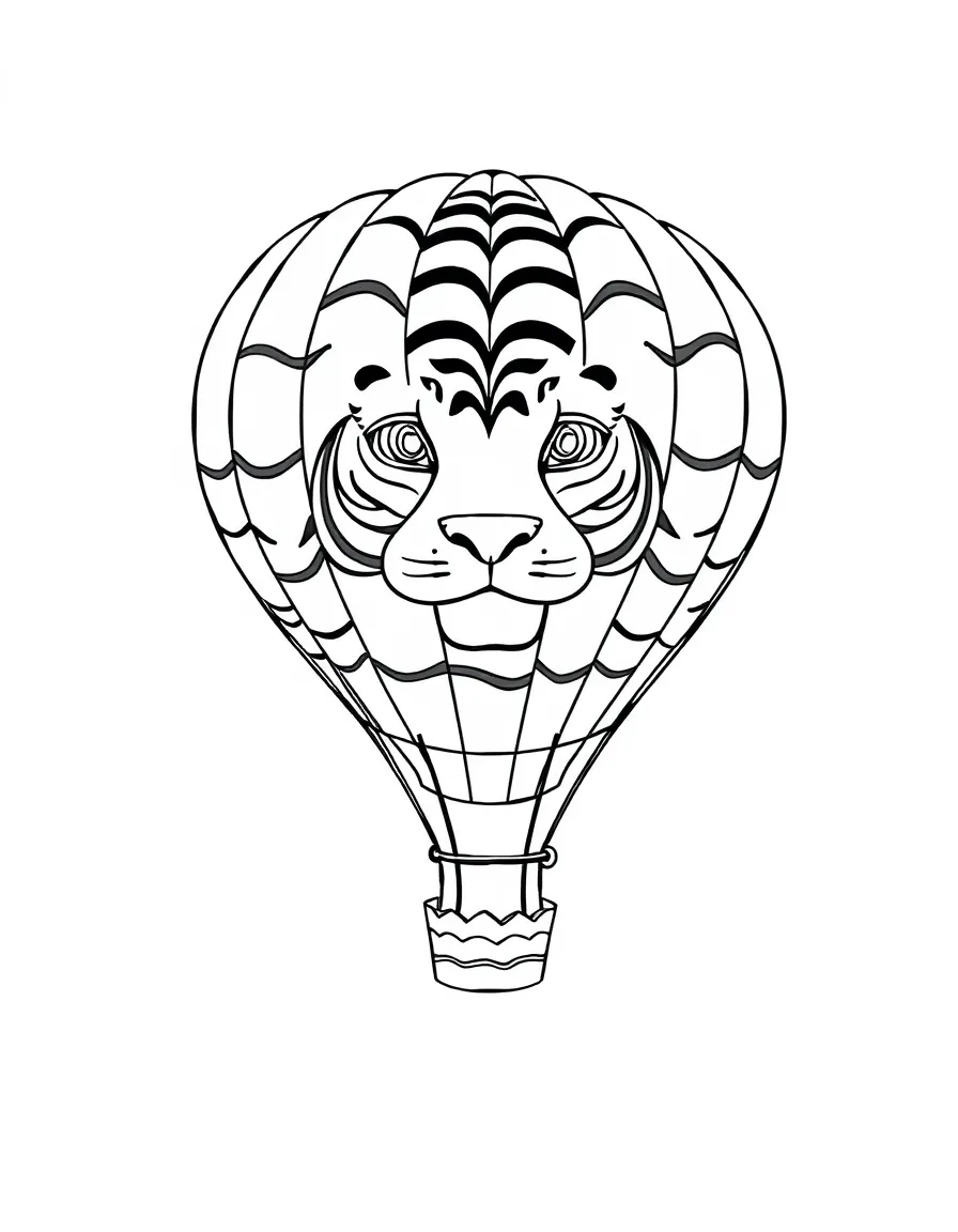 A hot air balloon shaped like an animal (elephant, tiger, etc.)