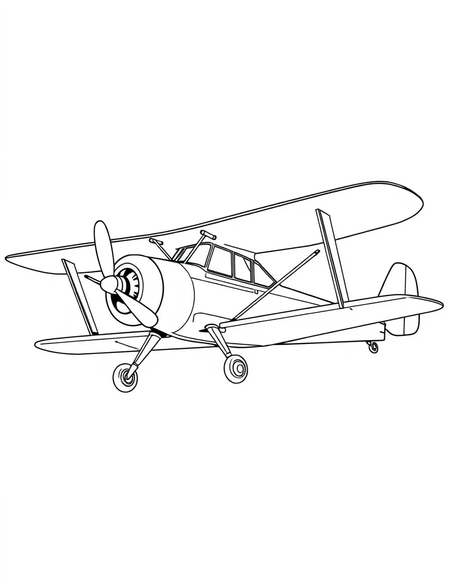 A Stearman biplane trainer aircraft from the 1940s