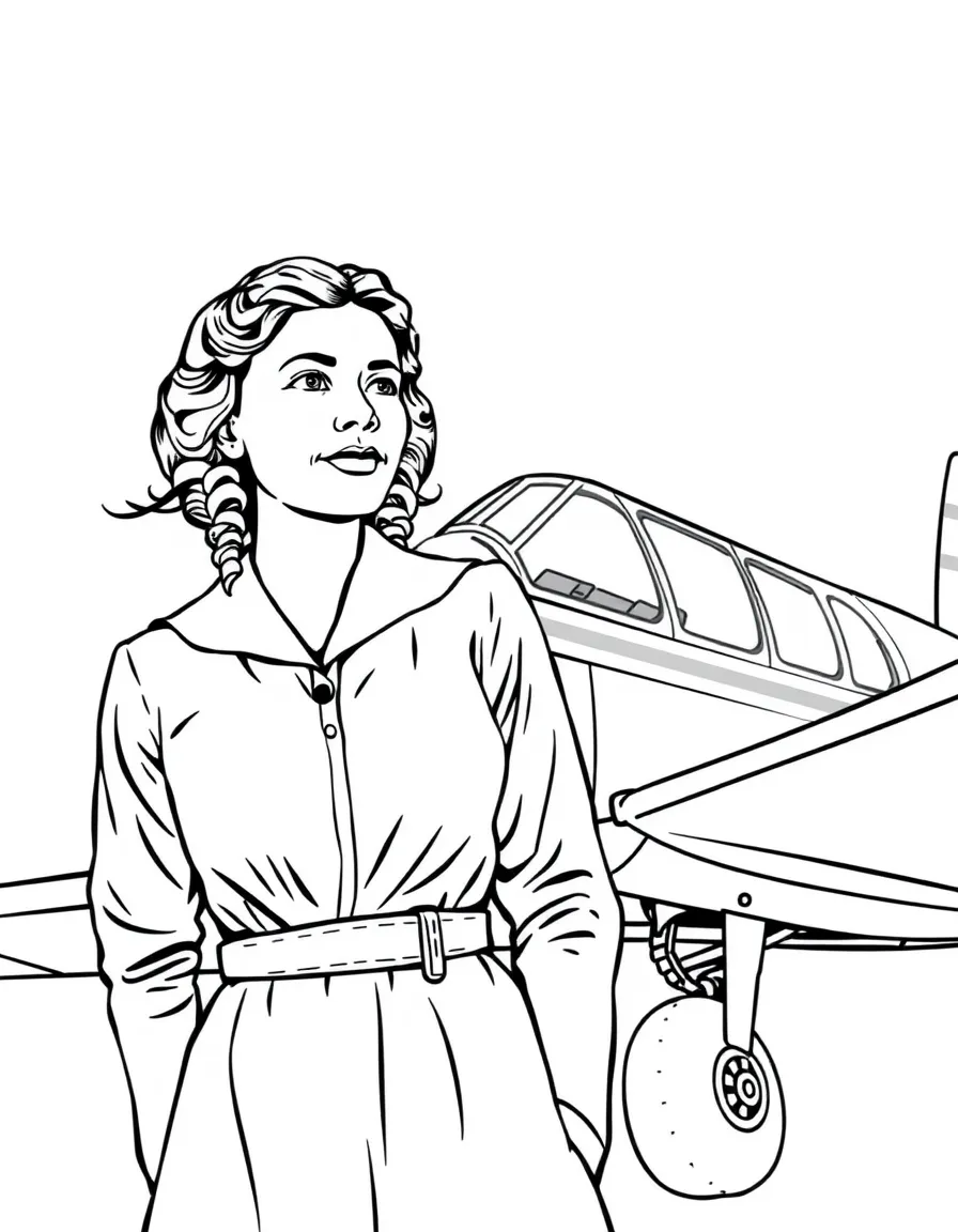 Amelia Earhart with her Lockheed Electra before her final flight