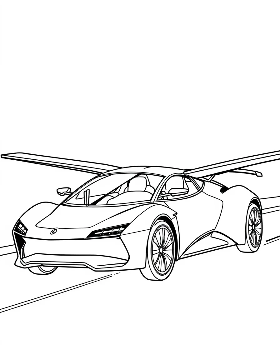A flying car prototype transitioning from road to air mode