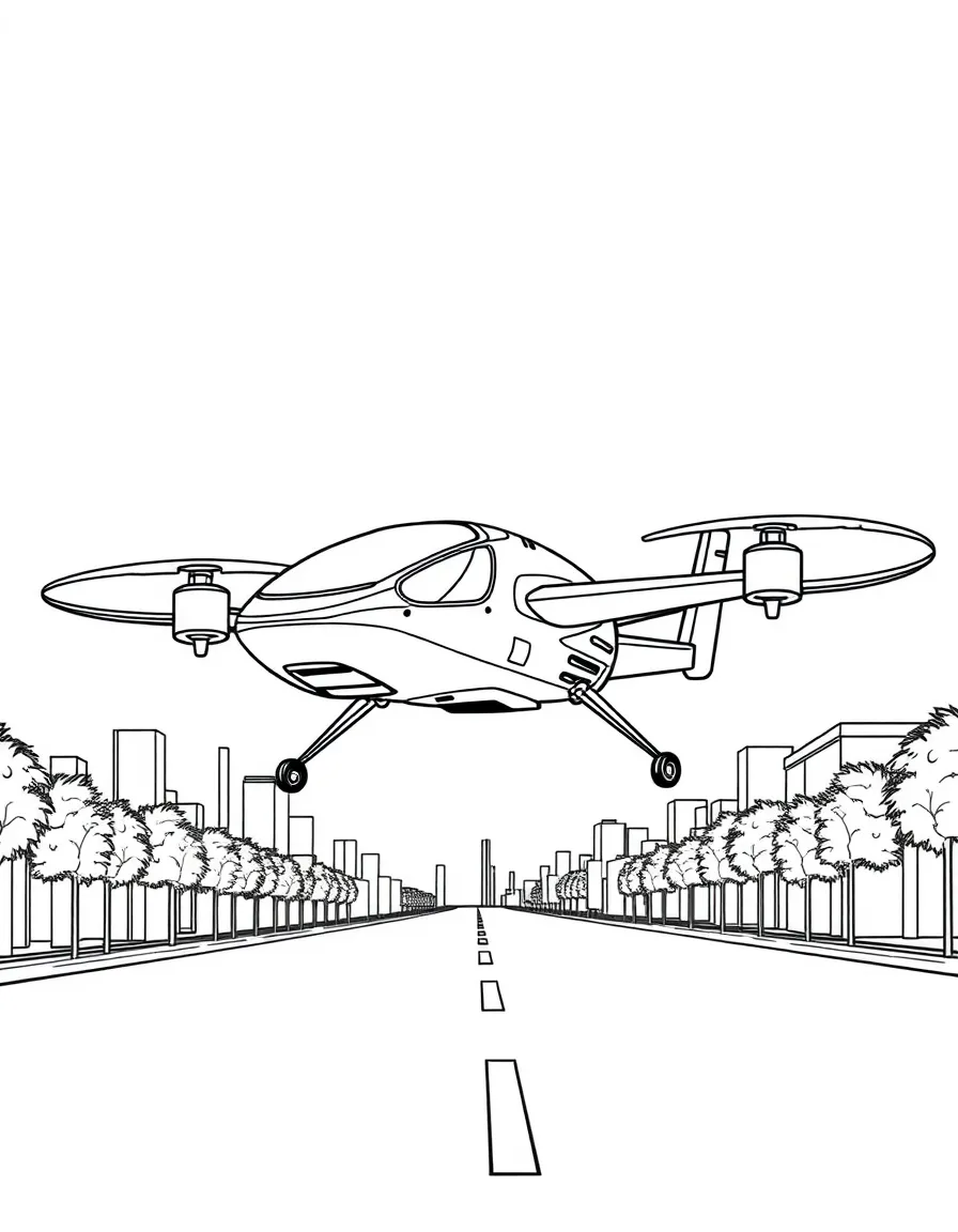 An electric vertical takeoff and landing (eVTOL) urban air vehicle