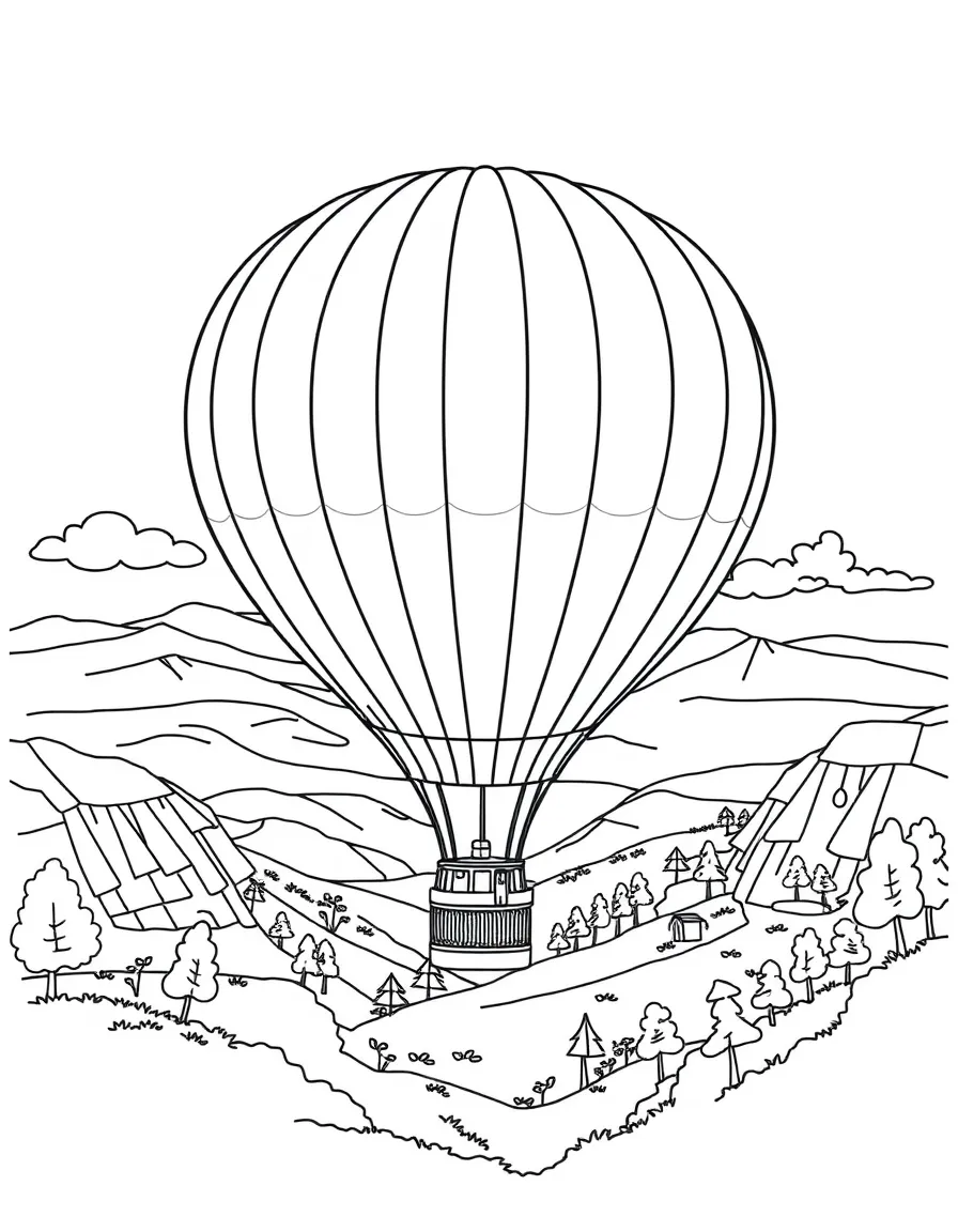 A hot air balloon ride with panoramic landscape views