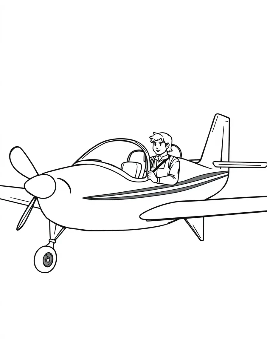 A small two-seater training aircraft with student and instructor